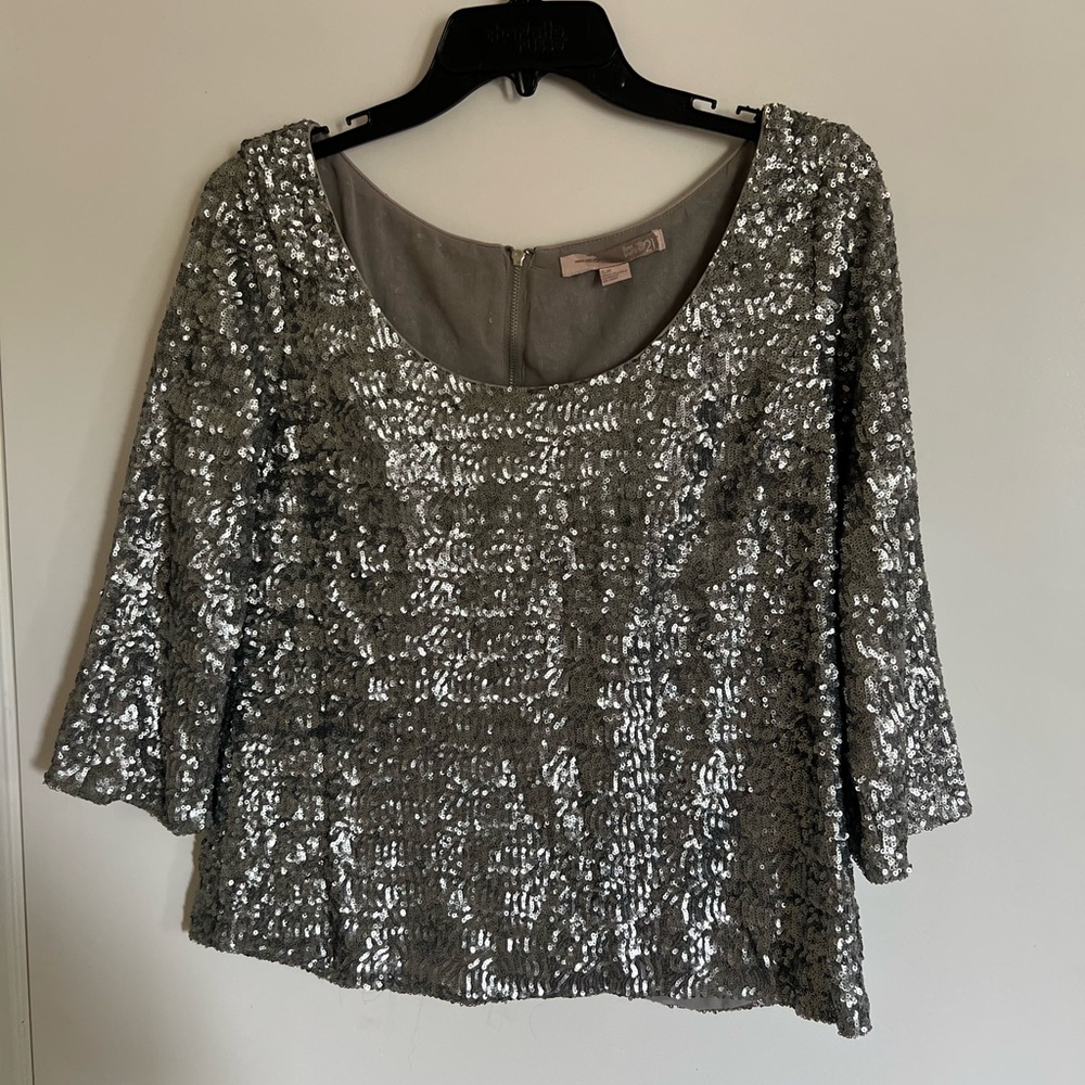 Silver Sequence Top